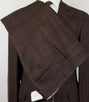 Tartan Plaid Wool Blend 3/2 Button Suit - Brown