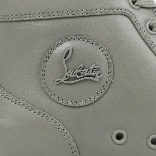 Men's Louis Leather Hi-Top Sneakers - Olive Green