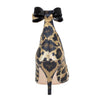 Leather Scalloped Bow Pumps - Leopard
