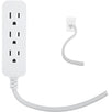 3-Outlet Grounded Surge Protector, 10ft Cord