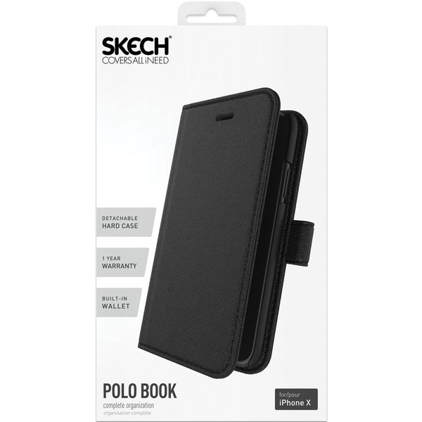 Polo Book Wallet Case for iPhone(R) X & iPhone(R) XS (Black)