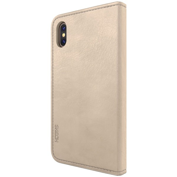 Polo Book Wallet Case for iPhone(R) X & iPhone(R) XS (Champagne)