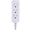 3-Outlet Grounded Surge Protector, 10ft Cord (Mint/White)