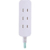 3-Outlet Grounded Surge Protector, 10ft Cord (Mint/White)
