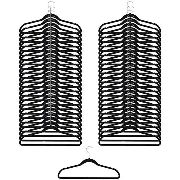 50-Pack Ultraslim Nonslip Felt Clothes Hangers