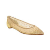 Follies Strass Mesh Flats - Gold