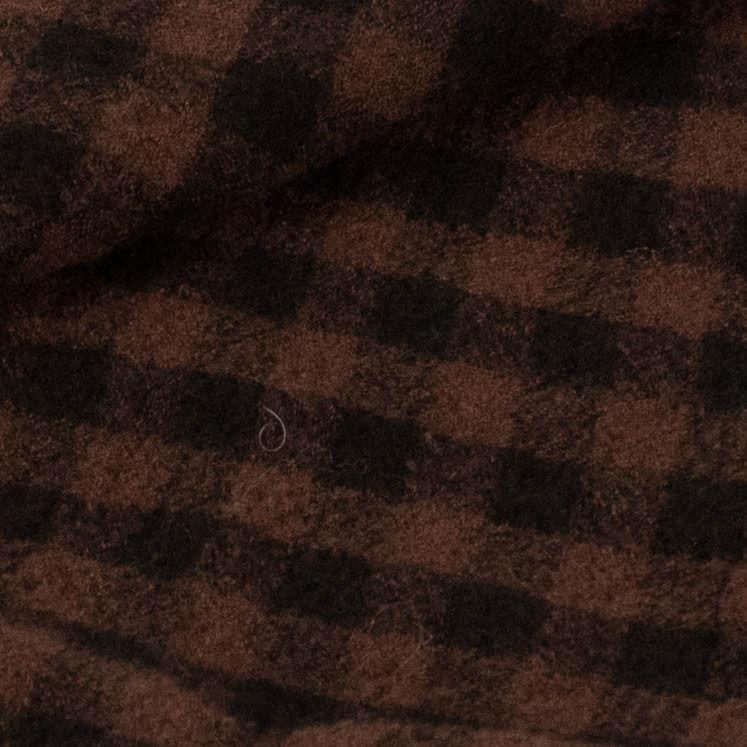 Luxurious Men's Brown Checked 100% Wool Scarf