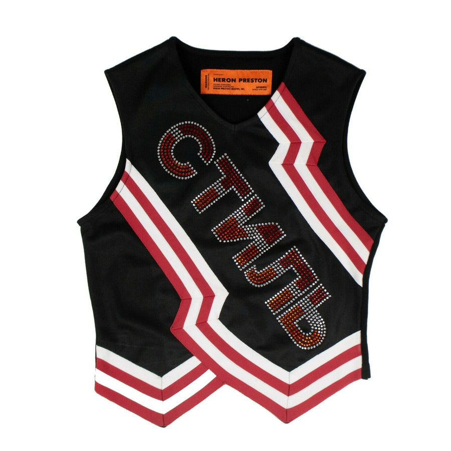Chevron Cheerleader Top - Black / Red