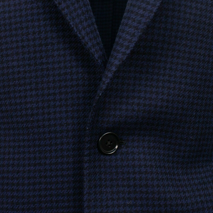 Drop 10 Houndstooth 2 Button Wool Blend Sport Coat - Navy Blue