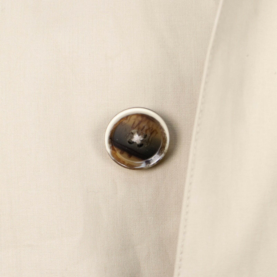 Cotton Long Trench Coat - Beige