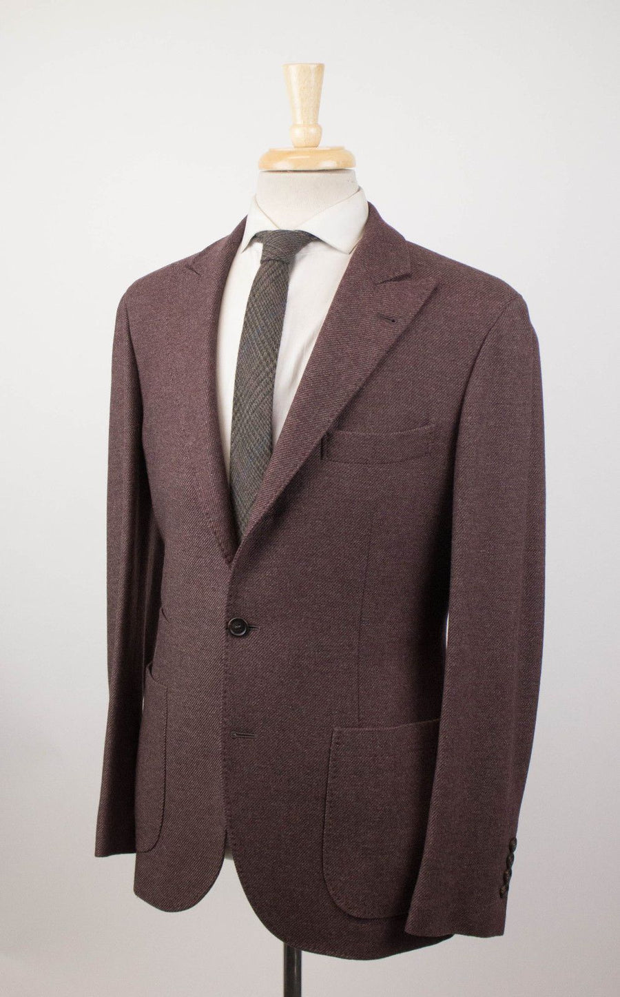 Cashmere Blend 3/2 Button Sport Coat - Purple