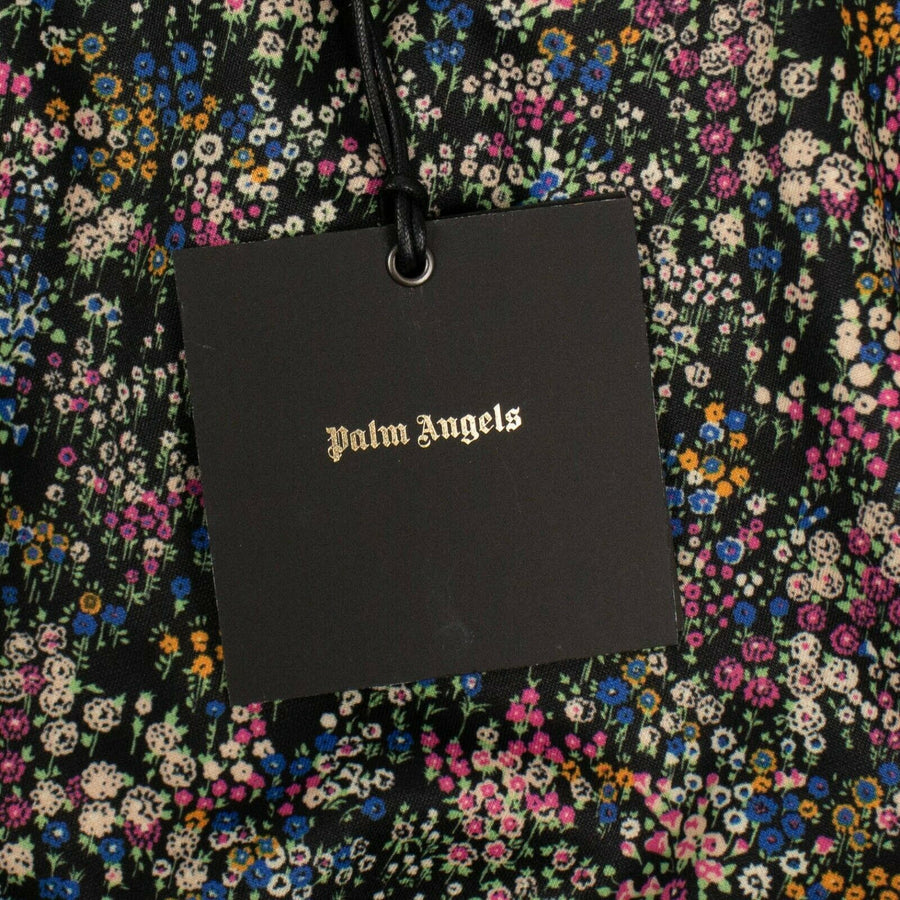 Stripe Floral Print Crop Track Jacket - Multi