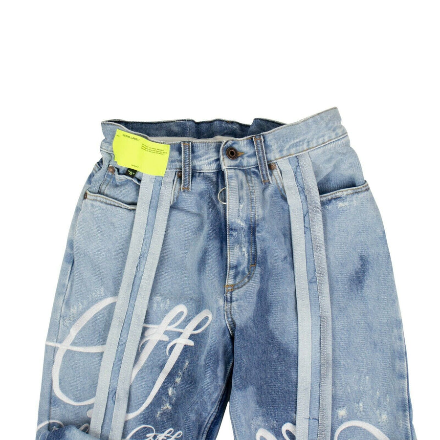 OFF WHITE c/o VIRGIL ABLOH X MURDER BRAVADO Denim Ripped Pants