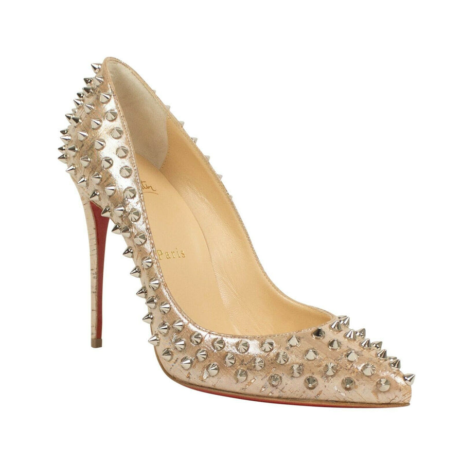 Follies Spikes 100mm Pumps - Pale Gold