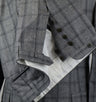 Drop 7 Windowpane Check Wool 3/2 Button 3 Piece Suit - Gray