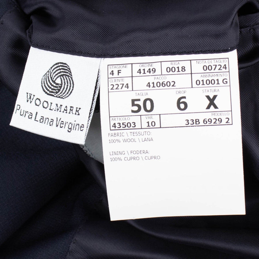 Drop 6 Wool Two Button Suit - Navy Blue