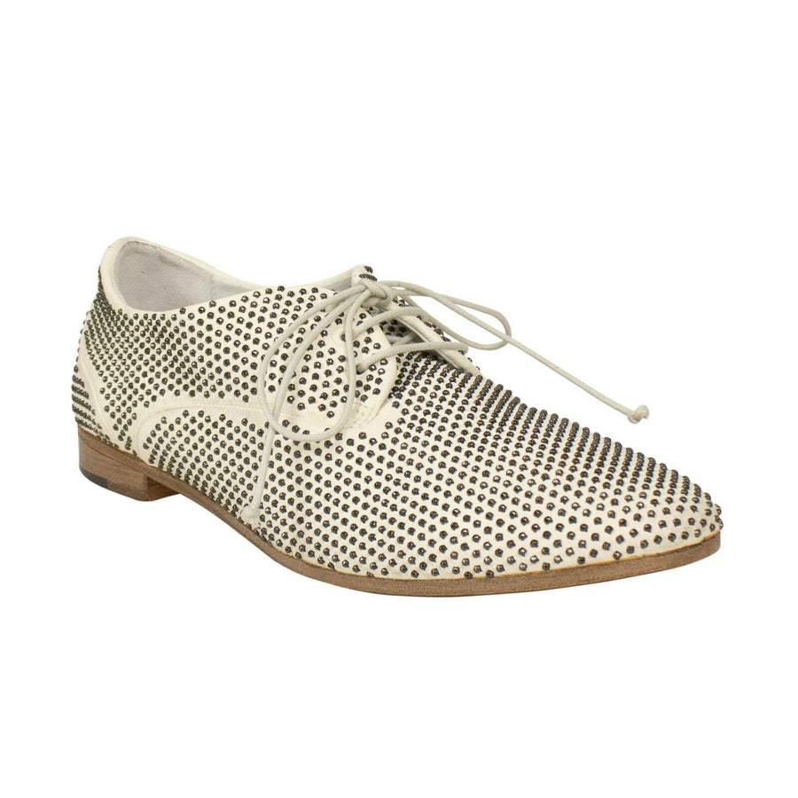 Colteldino Sheep Skin Leather Flats - White