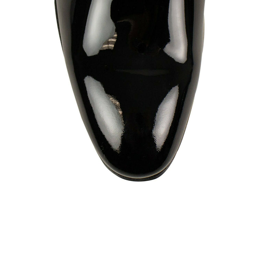 Patent Leather Derby Shoes - Black