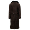 Caruso Suede Leather And Shearling Lined Topcoat - Brown