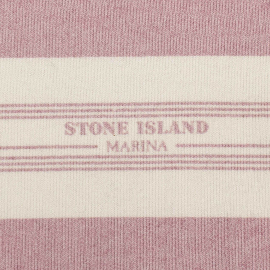 Striped 'Marina' Zip-Up Sweater - Pink And White