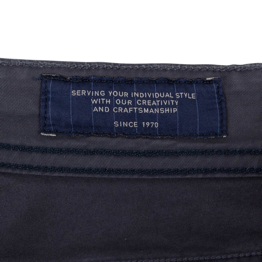 Gray Cotton Blend Pants