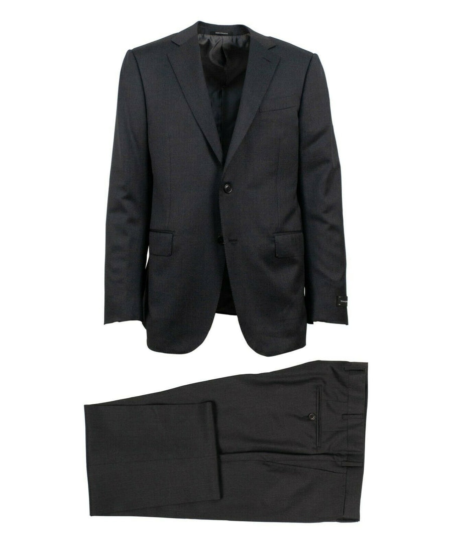 Wool Two Button Suit - Gray