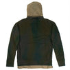 Layered French Terry Nylon Hoodie Sweatshirt - Green