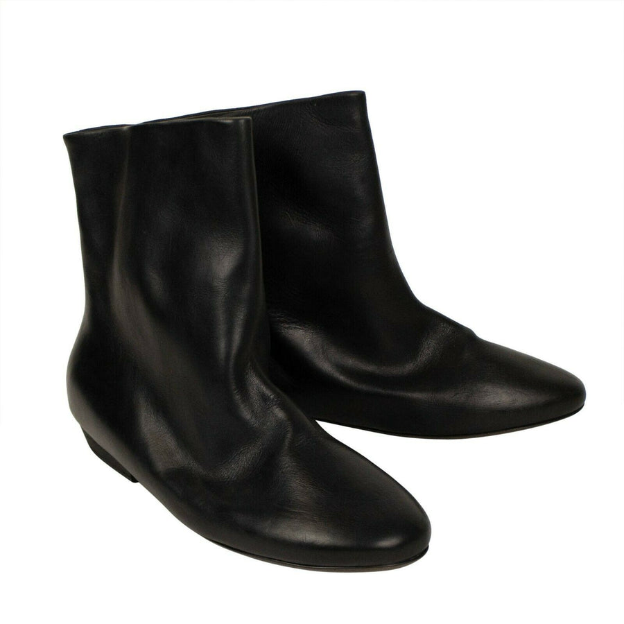 Discesa Leather Platform Ankle Boots - Black