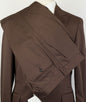 Herringbone Wool Blend 3/2 Button Suit - Brown