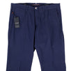 Blue Cotton Blend Pants