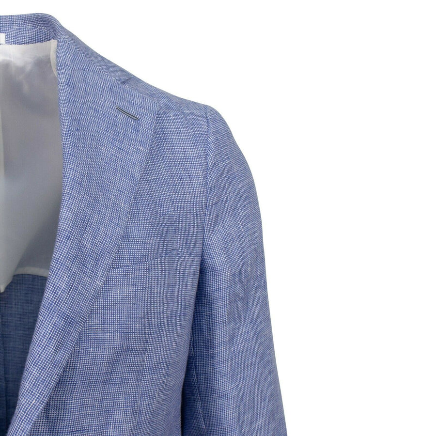 Drop 8 3 Roll 2 Button Linen Sport Coat - Blue