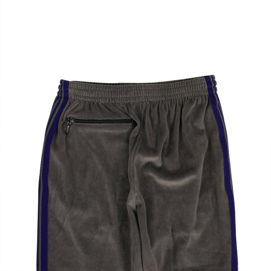 Velour Side Stripe Track Pants - Gray