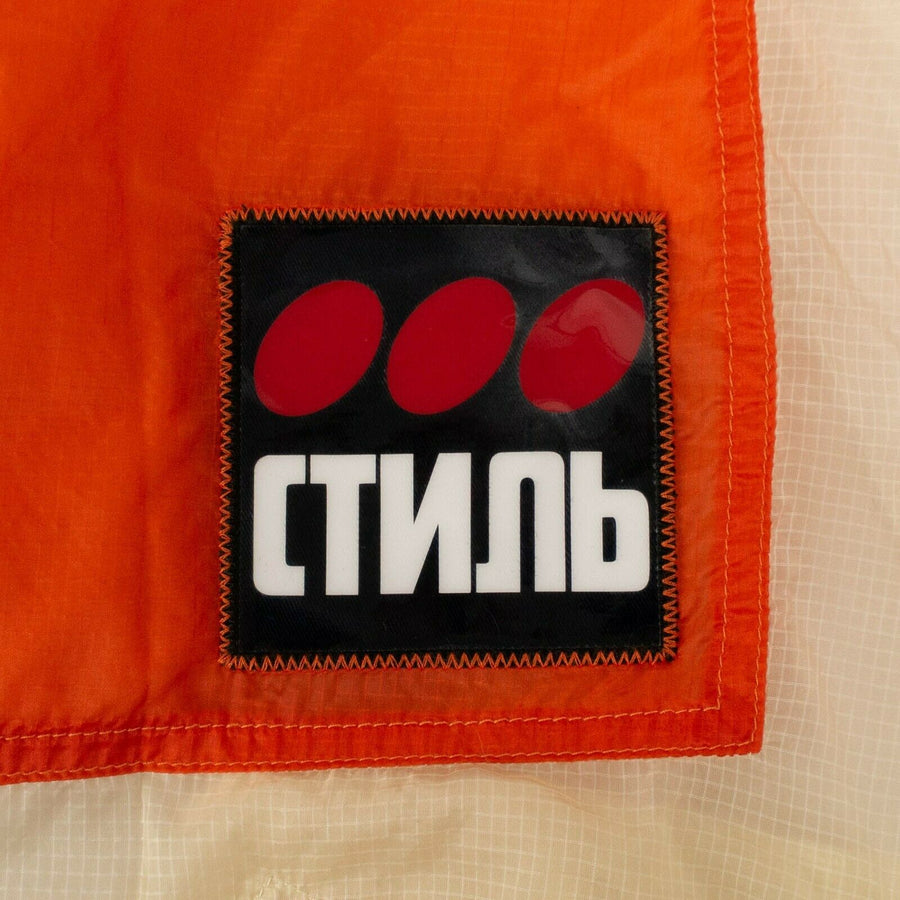 'Parachute' Windbreaker Jacket - Ivory And Orange