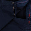 Navy Blue Cotton Blend Pants