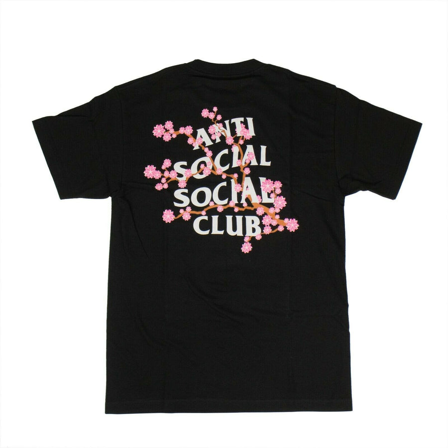 Cotton Cherry Blossom 'ASSC' T-Shirt - Black