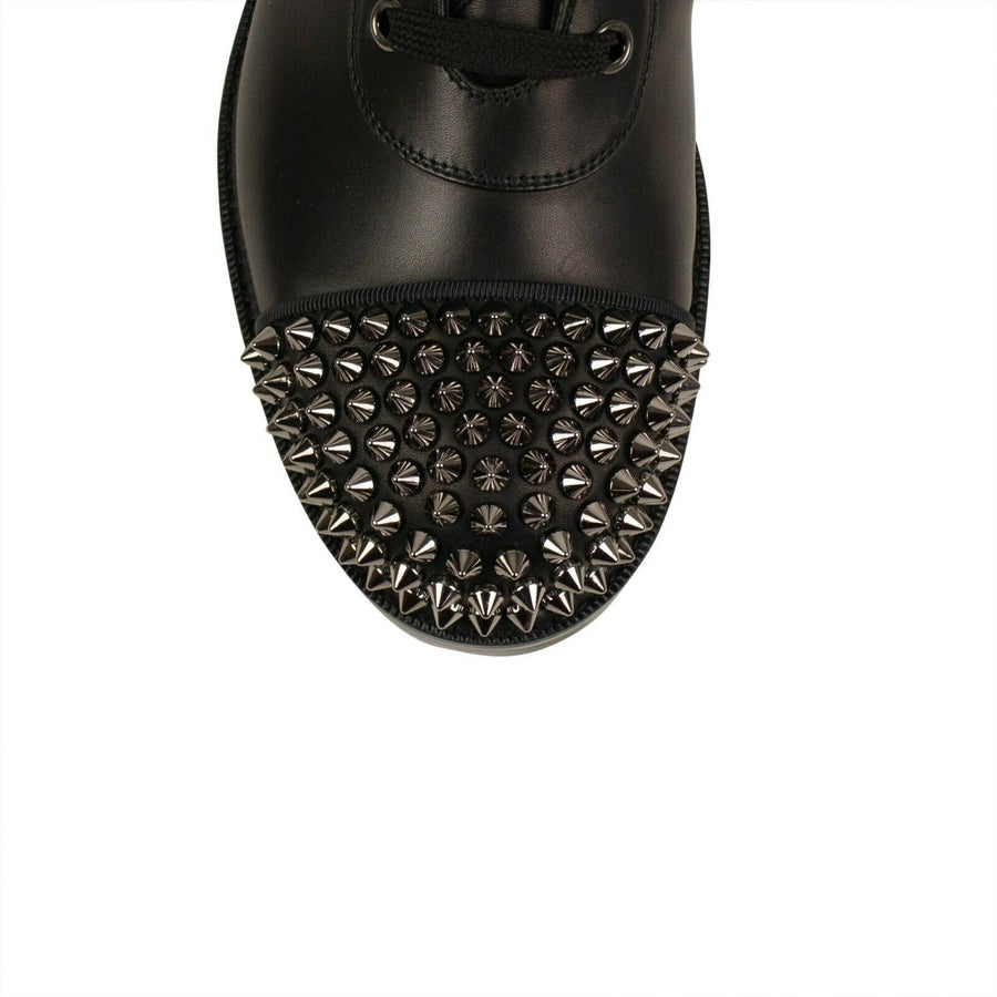 'TS Croc' Spiked-Cap Booties - Black