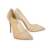Follies Strass' Mesh 100mm Pumps - Gold Glitter