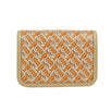 Leather 'TB' Monogram Print Shoulder Bag - Orange