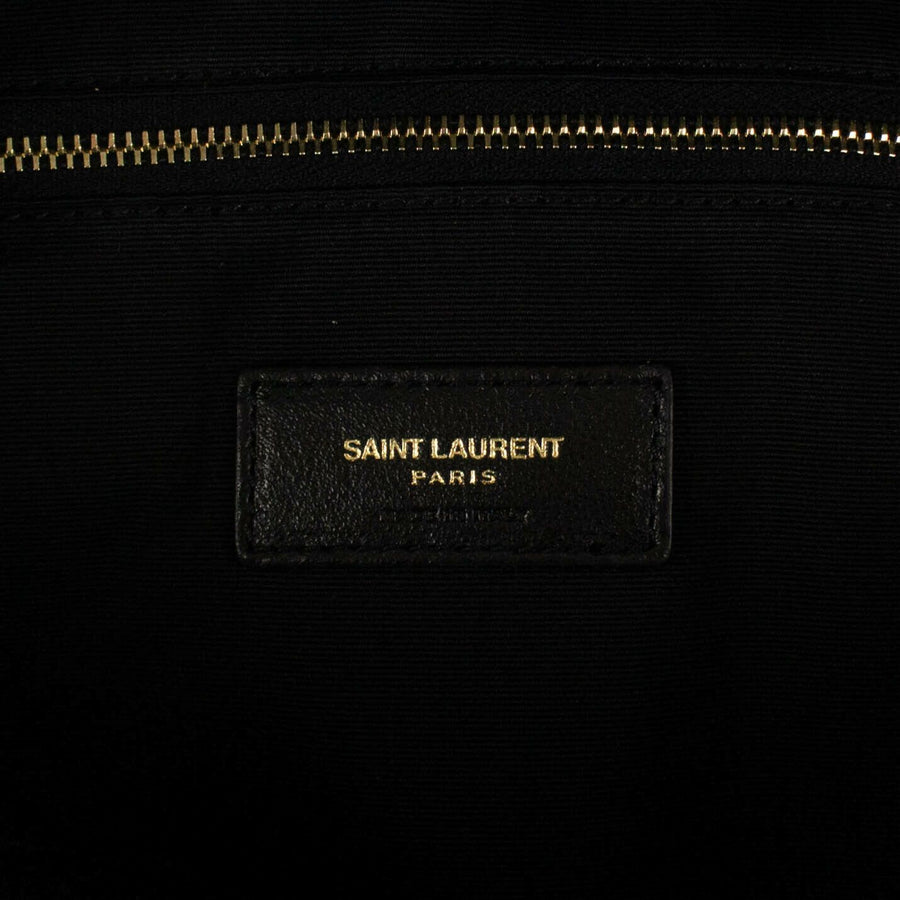 Leather Gem Stud Embellished Teddy Bucket Handbag - Black