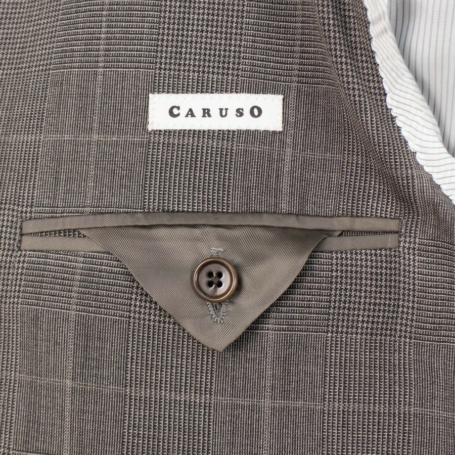 Drop 8 Plaid Wool 3 Button Sport Coat - Brown