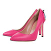 Leather Owl Face Pumps - Pink