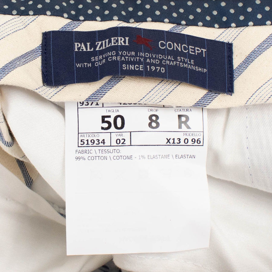 Blue Pinstripe Cotton Blend Dress Pants