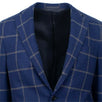 Drop 8 Check Wool 3 Roll 2 Button Sport Coat - Blue