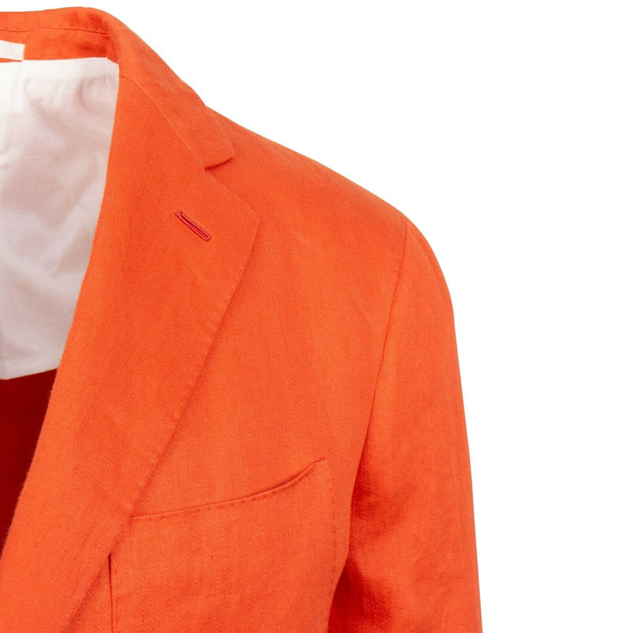 Drop 8 Linen 3 Roll 2 Button Sport Coat - Orange