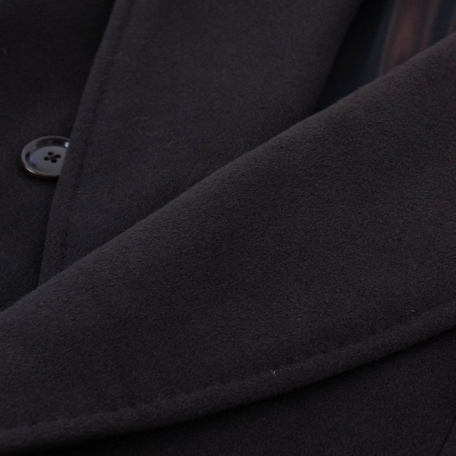 Green Cashmere Double Breasted Wool Classic Fit Coat