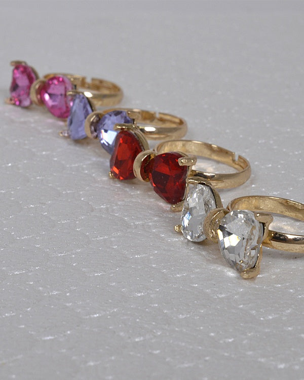Crystal Studded Bow Shaped Ring id.31460