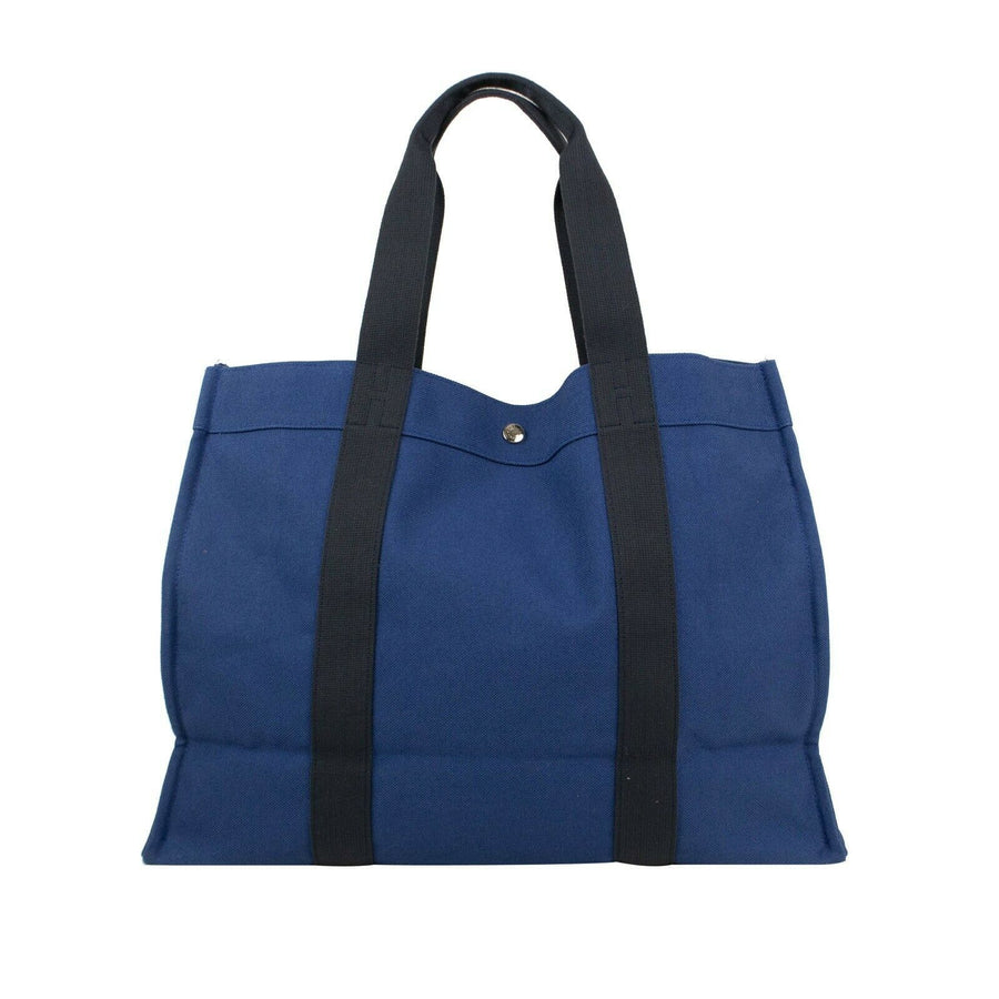 Cotton Sac de Plage GM Canvas Beach Tote Bag - Navy