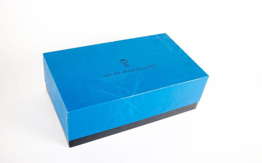 Leather Wingtip Oxfords - Blue