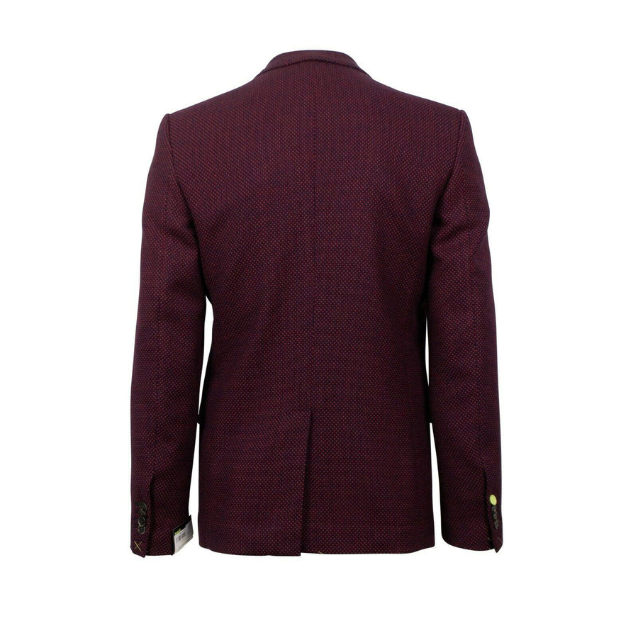 Drop 10 Wool Two Button Sport Coat - Maroon