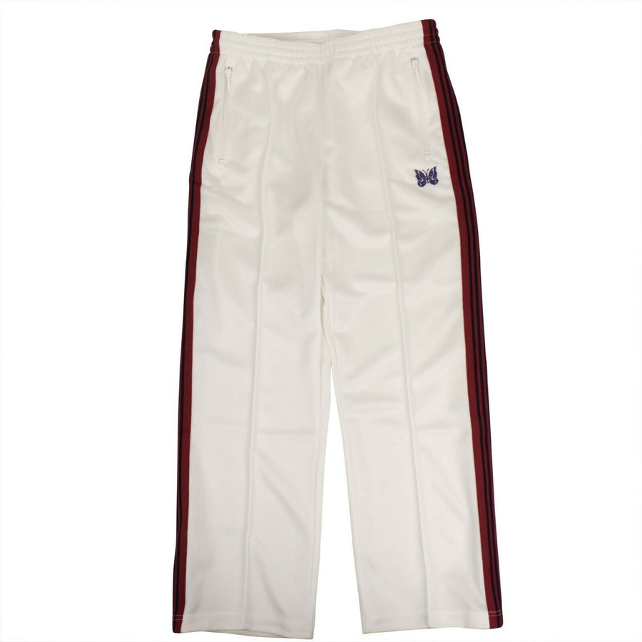 Polyester Side Stripe Track Pants - White